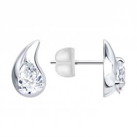 Серебряные серьги Diamant 94-122-02268-1 с фианитом 94-122-02268-1 фото