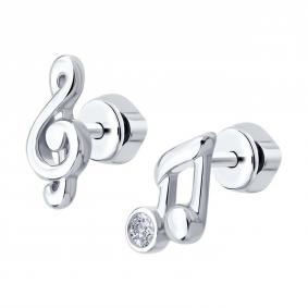 Серебряные серьги Diamant 94-122-02285-1 с фианитом 94-122-02285-1 фото