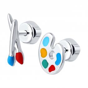 Серебряные серьги Diamant 94-122-02286-1 с эмалью 94-122-02286-1 фото