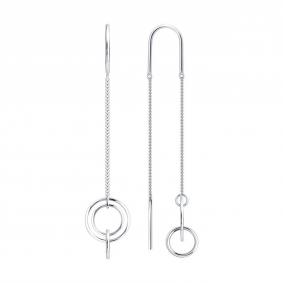 Серебряные серьги Diamant 94-123-00113-1 94-123-00113-1 фото