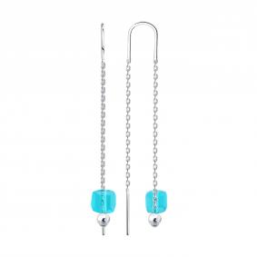 Серебряные серьги Diamant со стеклом 94-123-00313-1 94-123-00313-1 фото