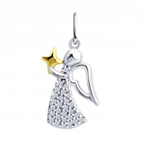 Серебряная подвеска Diamant 94-130-00116-1 с фианитом 94-130-00116-1 фото