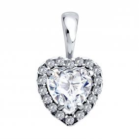 Серебряная подвеска Diamant 94-130-00122-2 с фианитом 94-130-00122-2 фото