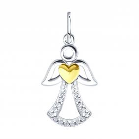 Серебряная подвеска Diamant 94-130-00134-1 с фианитом 94-130-00134-1 фото