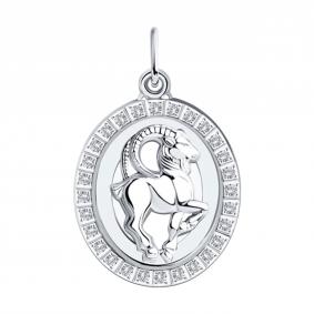 Серебряная подвеска Знак зодиака Козерог Diamant с фианитом 94-130-00153-1 94-130-00153-1 фото