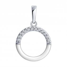 Серебряная подвеска Diamant 94-130-00241-1 с фианитом и эмалью 94-130-00241-1 фото