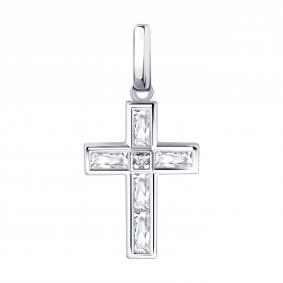 Серебряная подвеска SOKOLOV 94-130-00270-1 с фианитом 94-130-00270-1 фото