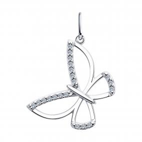 Серебряная подвеска Diamant 94-130-00742-1 с фианитом 94-130-00742-1 фото