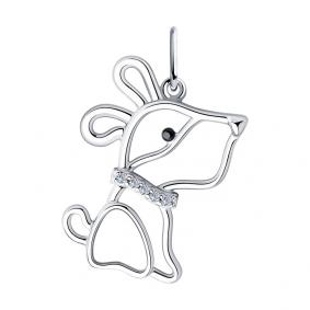 Серебряная подвеска Diamant 94-130-00767-1 с фианитом 94-130-00767-1 фото