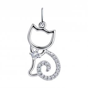 Серебряная подвеска Diamant 94-130-00771-1 с фианитом 94-130-00771-1 фото