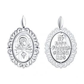 Серебряная подвеска-иконка Божьей Матери Семистрельная SOKOLOV 94-130-00809-1 94-130-00809-1 фото