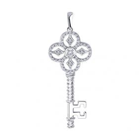Серебряная подвеска Diamant 94-130-01015-1 с фианитом 94-130-01015-1 фото
