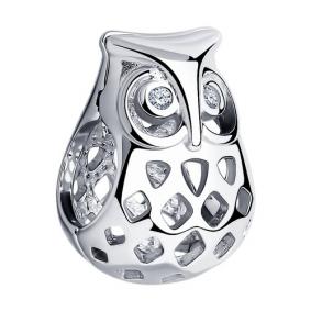 Серебряная подвеска-шарм Diamant с фианитом 94-130-01051-1 94-130-01051-1 фото