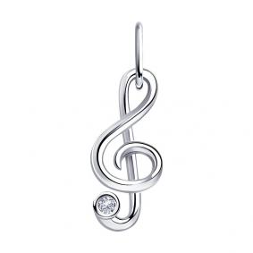 Серебряная подвеска Diamant 94-130-01075-1 с фианитом 94-130-01075-1 фото