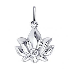 Серебряная подвеска Diamant 94-130-01096-1 с фианитом 94-130-01096-1 фото