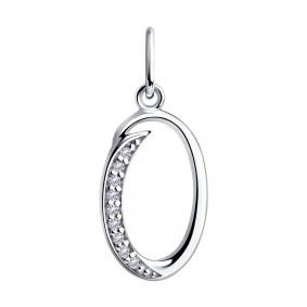 Серебряная подвеска-буква O Diamant с фианитом 94-130-01145-1 94-130-01145-1 фото