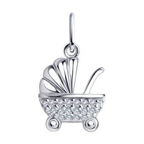 Серебряная подвеска Diamant 94-130-01164-1 с фианитом 94-130-01164-1 фото