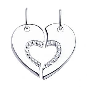 Серебряная подвеска Diamant 94-130-01585-1 с фианитом 94-130-01585-1 фото