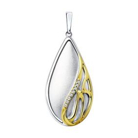 Серебряная подвеска Diamant 94-130-01690-1 с фианитом 94-130-01690-1 фото