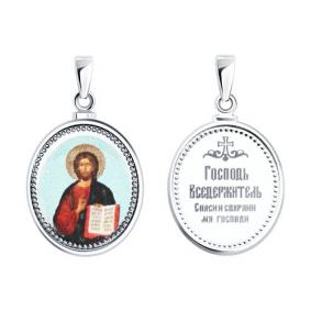 Серебряная- подвеска-иконка Господь Вседержитель SOKOLOV 94-130-01981-1 94-130-01981-1 фото