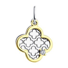Серебряная подвеска Diamant 94-130-02101-1 с фианитом 94-130-02101-1 фото