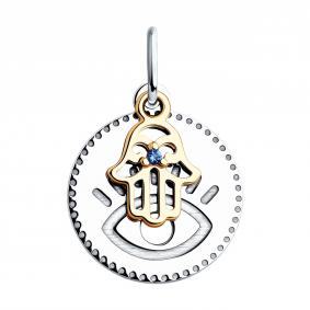 Серебряная подвеска символ Защита Diamant с фианитом 94-130-02108-2 94-130-02108-2 фото