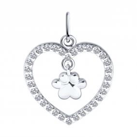 Серебряная подвеска Diamant 94-130-02309-1 с фианитом 94-130-02309-1 фото