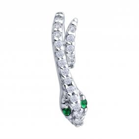 Серебряная подвеска Символ года Змея Diamant с фианитом 94-130-02312-1 94-130-02312-1 фото
