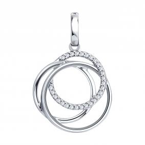 Серебряная подвеска Diamant 94-130-02403-1 с фианитом 94-130-02403-1 фото