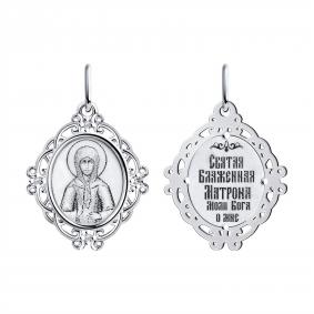 Серебряная подвеска-иконка иконка Святая блаженная Матрона Diamant с фианитом Diamant с фианитом 94-132-02203-3 94-132-02203-3 фото