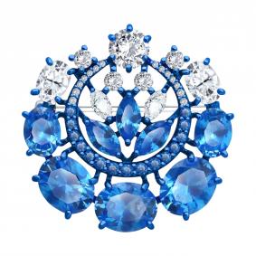 Серебряная брошь Diamant 94-140-00309-1 с фианитом 94-140-00309-1 фото