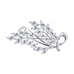 Серебряная брошь Diamant 94-140-00485-1 с фианитом 94-140-00485-1 фото