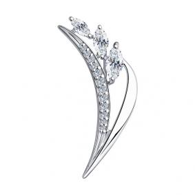 Серебряная брошь Diamant 94-140-00669-1 с фианитом 94-140-00669-1 фото