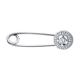 Серебряная булавка Diamant 94-140-02634-1 с фианитом 94-140-02634-1 фото