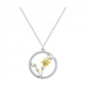 Колье из лимонного серебра Знак зодиака Рыбы Diamant с фианитом 94-170-01781-1 94-170-01781-1 фото