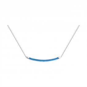 Серебряное колье Diamant с элементом из текстиля 94-170-01886-3 94-170-01886-3 фото