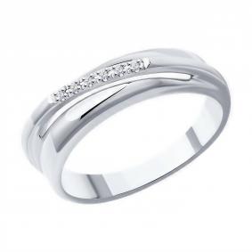 Серебряное кольцо Diamant 94-210-01746-1 с бриллиантом 94-210-01746-1 фото