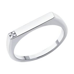 Серебряное кольцо Diamant 94-210-02126-1 с бриллиантом 94-210-02126-1 фото