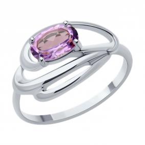 Серебряное кольцо Diamant 94-310-00174-2 с аметистом 94-310-00174-2 фото
