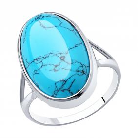 Серебряное кольцо Diamant 94-310-00384-1 с бирюзой 94-310-00384-1 фото
