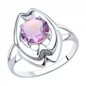 Серебряное кольцо Diamant 94-310-00680-2 с аметистом 94-310-00680-2 фото