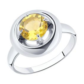 Серебряное кольцо Diamant 94-310-00782-3 с цитрином 94-310-00782-3 фото
