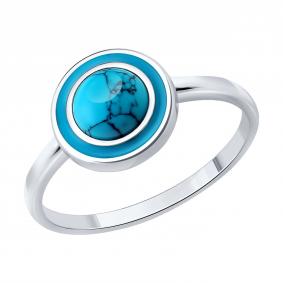 Серебряное кольцо Diamant 94-310-02367-1 с бирюзой 94-310-02367-1 фото