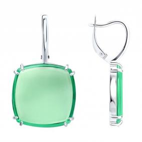 Серебряные серьги Diamant 94-320-02313-2 с ситаллом 94-320-02313-2 фото