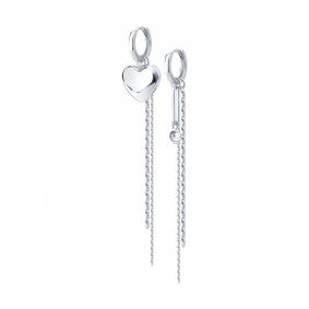 Серебряные серьги-трансформеры Diamant с гематитом 94-321-00077-1 94-321-00077-1 фото