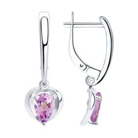 Серебряные серьги Diamant 94-321-00761-2 с аметистом 94-321-00761-2 фото