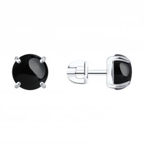 Серебряные серьги Diamant 94-322-02384-1 с агатом 94-322-02384-1 фото