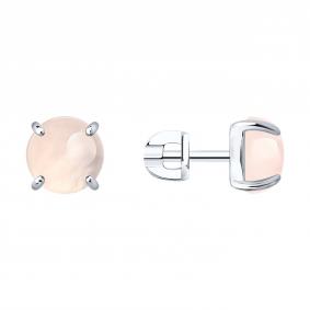Серебряные серьги Diamant 94-322-02384-2 с кварцем 94-322-02384-2 фото