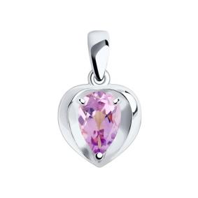 Серебряная подвеска Diamant 94-330-00761-2 с аметистом 94-330-00761-2 фото