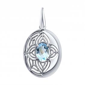 Серебряная подвеска Diamant 94-330-01861-1 с топазом 94-330-01861-1 фото